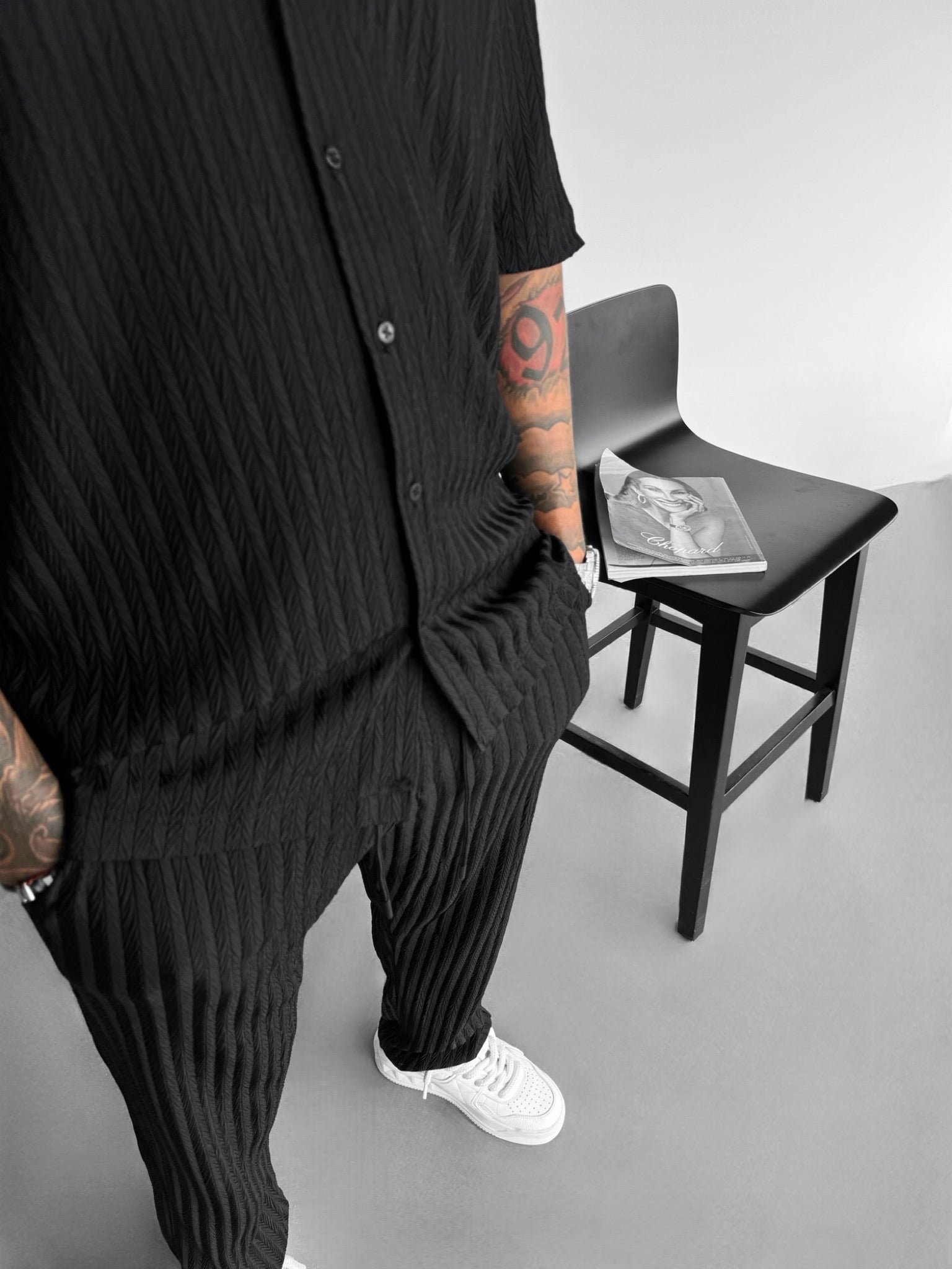 Luigi Oversize gestructureerd overhemd