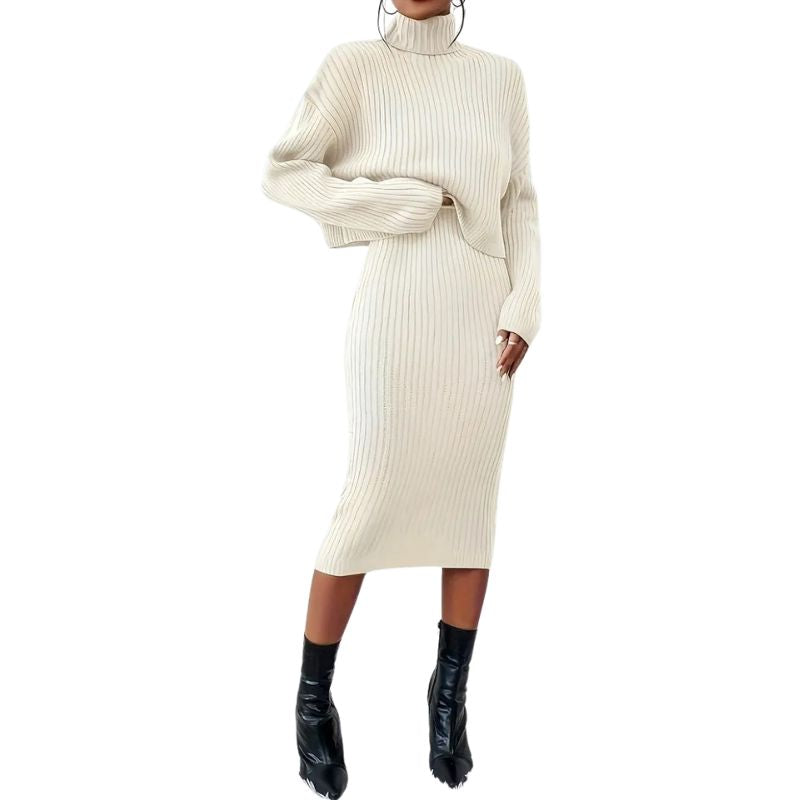 Isabella – Gebreide Twee-Delige Jurkenset voor Dames