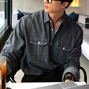 NicoloBellini Heren Denim Lange Mouwen Voor Mannen