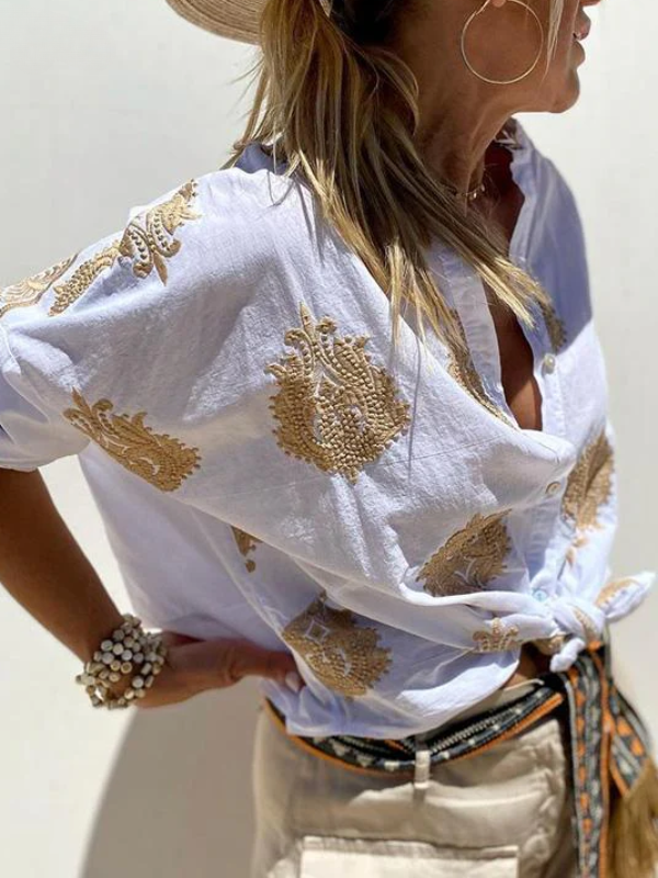 RosaBella™ Roos | Blouse met print