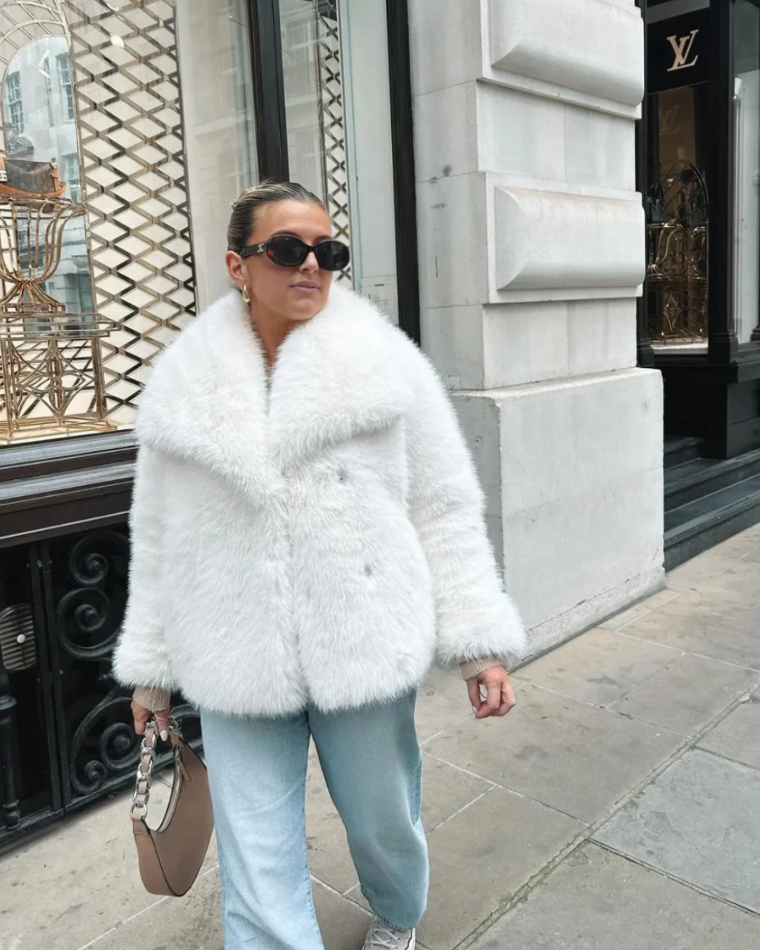 Sofia – Luxe Faux Fur Winterjas voor Dames