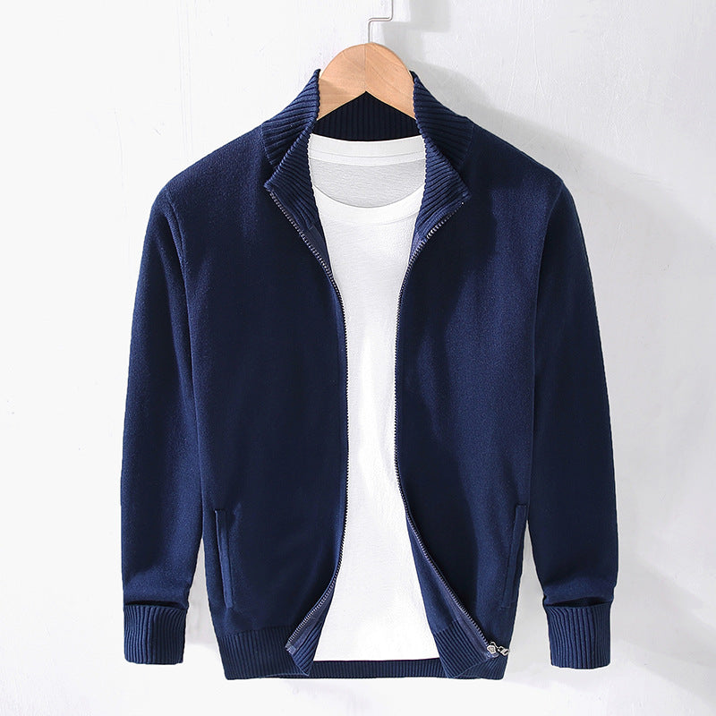 Lorenzo – Slim-Fit Heren Katoenen Trui met Rits