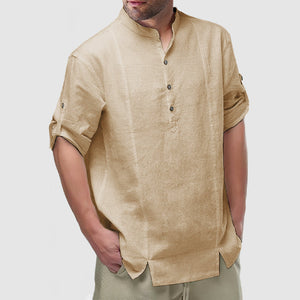 PaoloMancini Heren Mouw Henley Overhemd