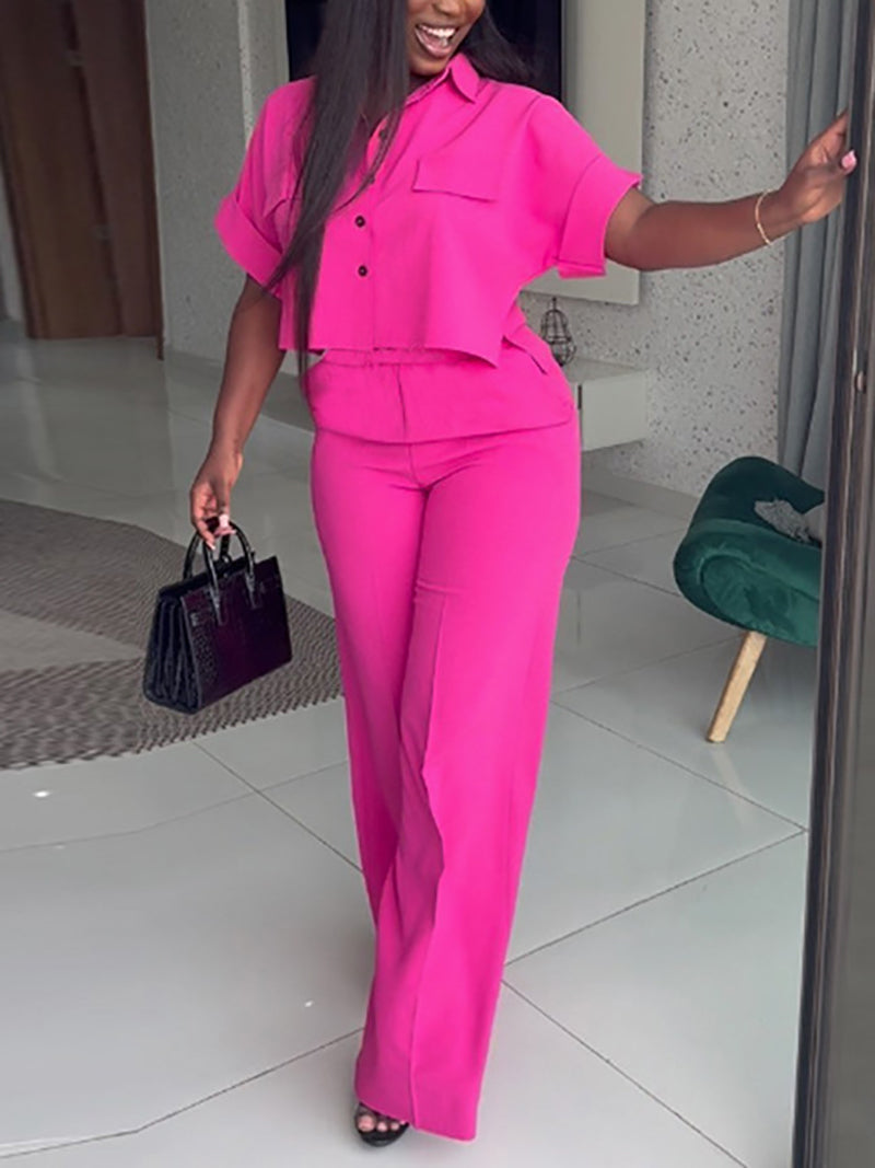 MarcoBellini Wijde Pijpen 2-delige Broekset