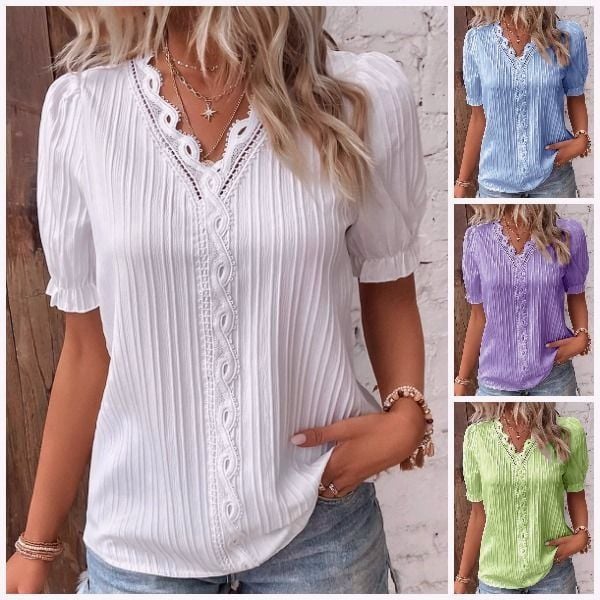 Leoni™ Blouse met V-hals
