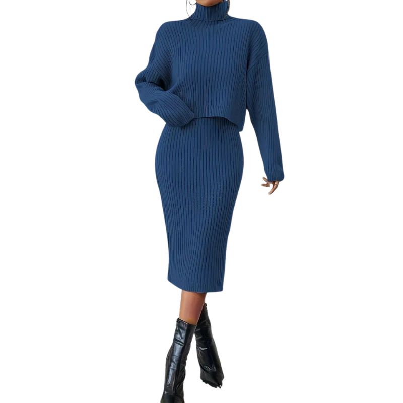 Isabella – Gebreide Twee-Delige Jurkenset voor Dames