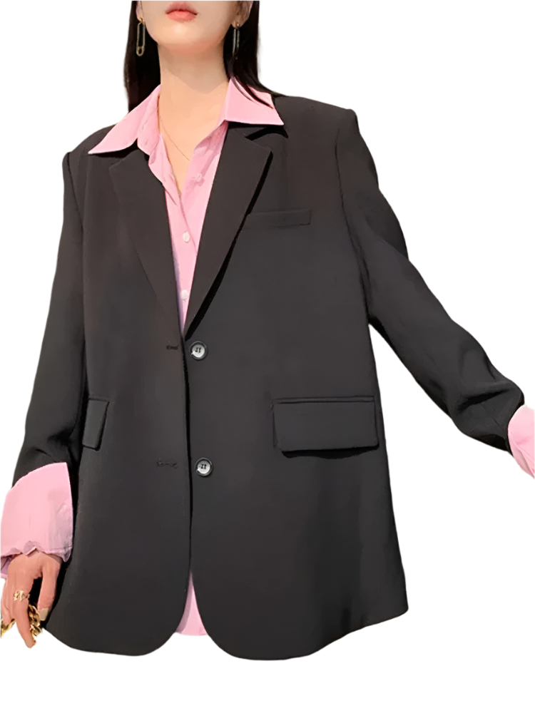 Isabella – Getailleerde Lange Blazer voor Dames met Enkelsluiting