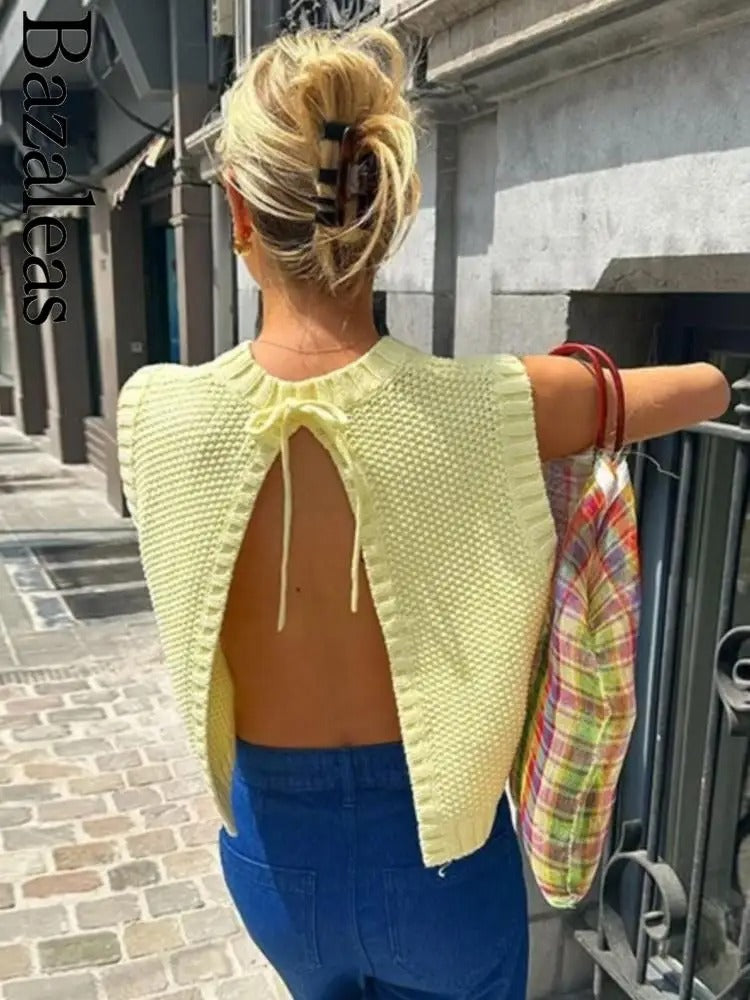 VittoriaLeone Gebreide Zomertop Voor Dames