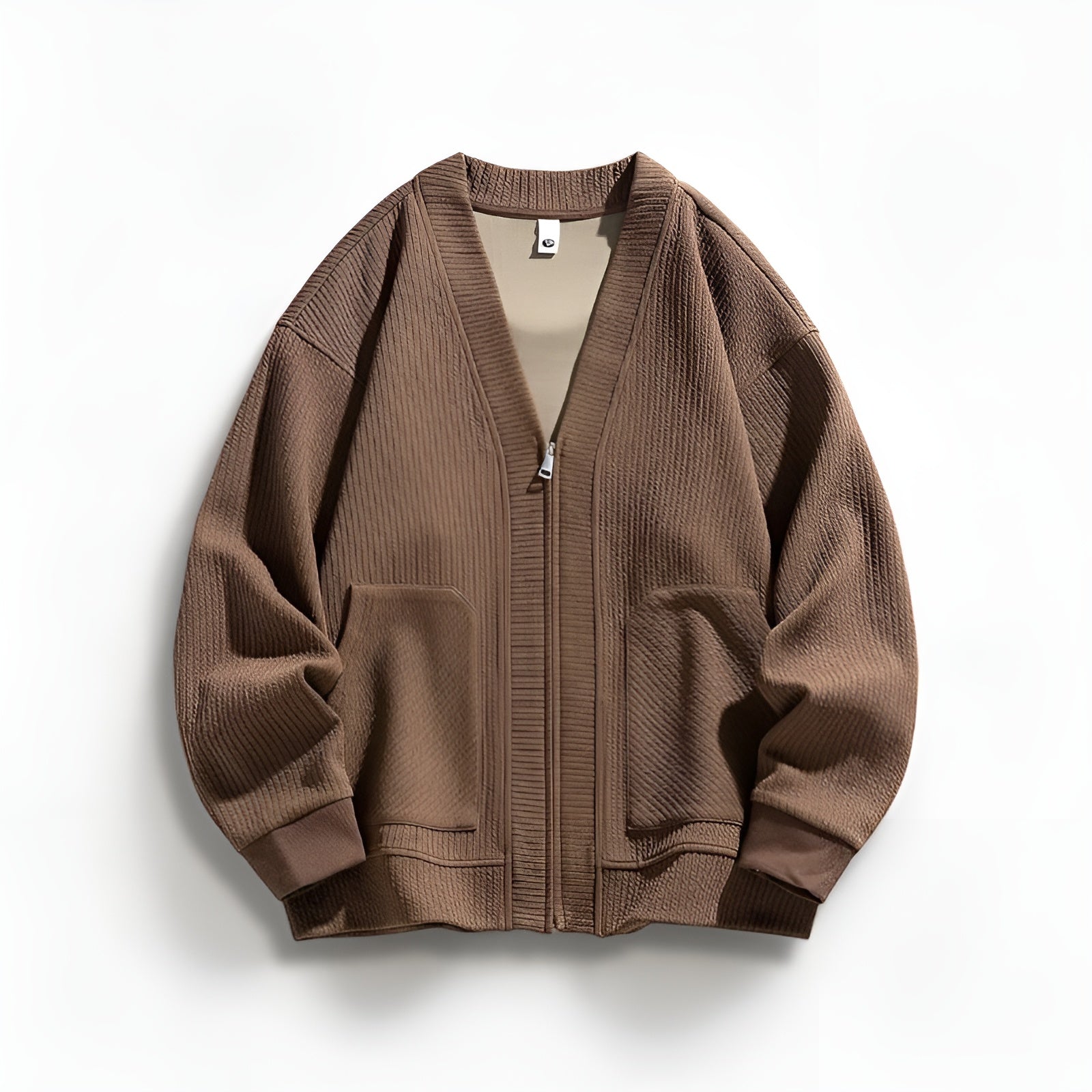 Lorenzo – Gebreide Wintercardigan met Rits voor Heren