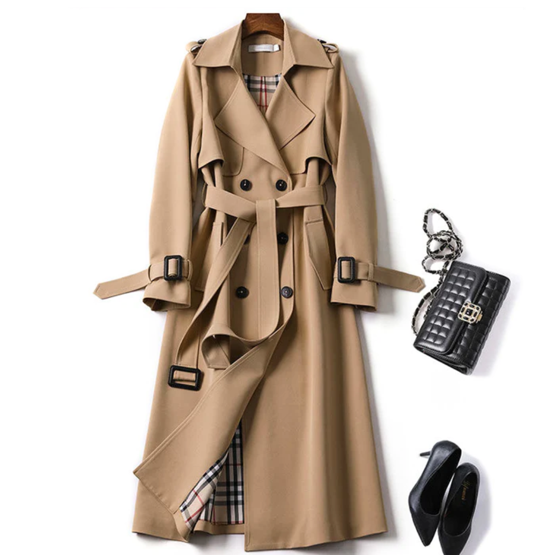 Isabella – Elegante Dames Trenchcoat met Ceintuur