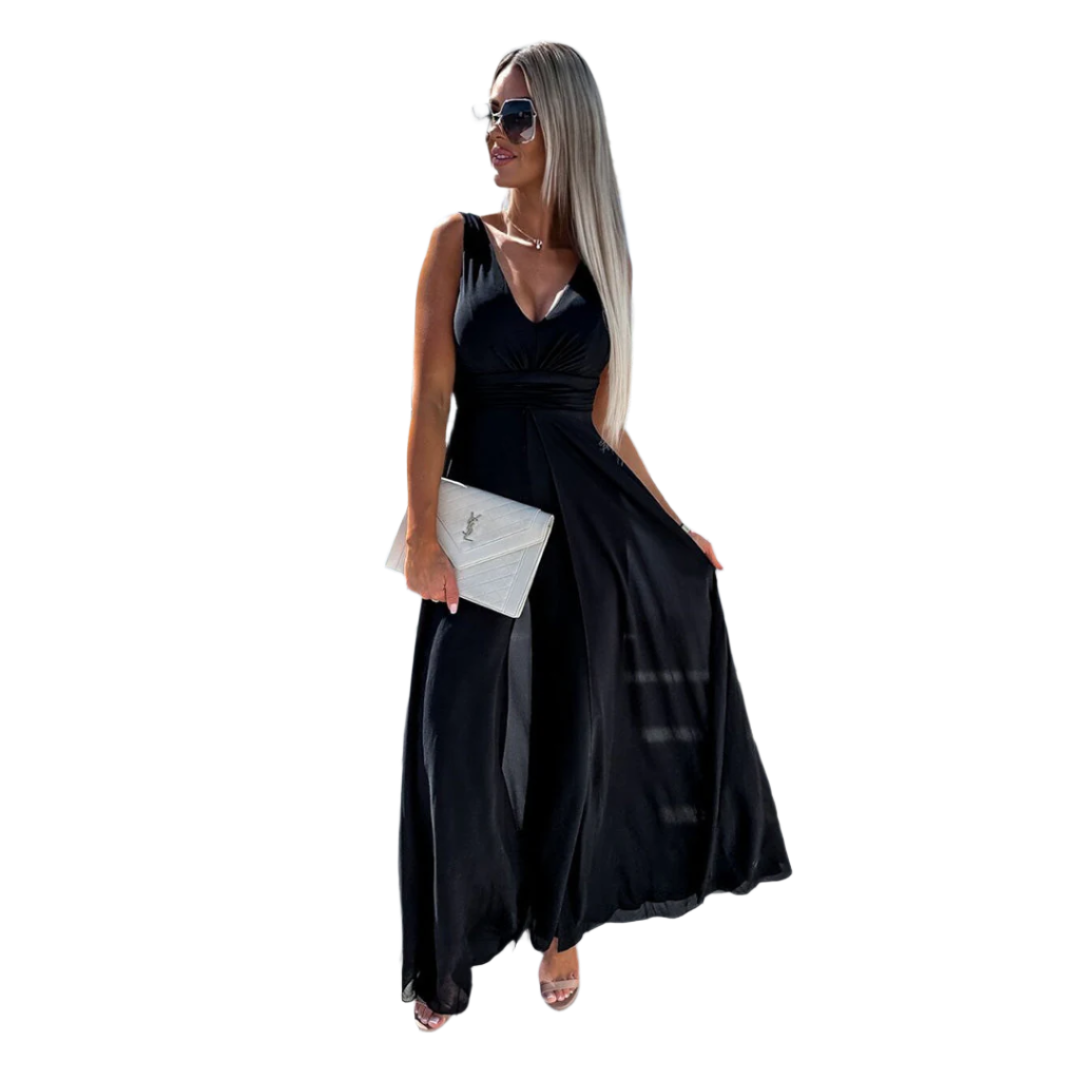 Isabella – Elegante Dames Jumpsuit met Drapé Look