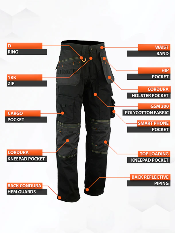 SwiftSoles™ Heavy-duty werkbroek met cargoholster voor heren