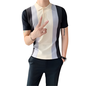 Luca – Gestreept Heren Polo Shirt voor een Casual Look