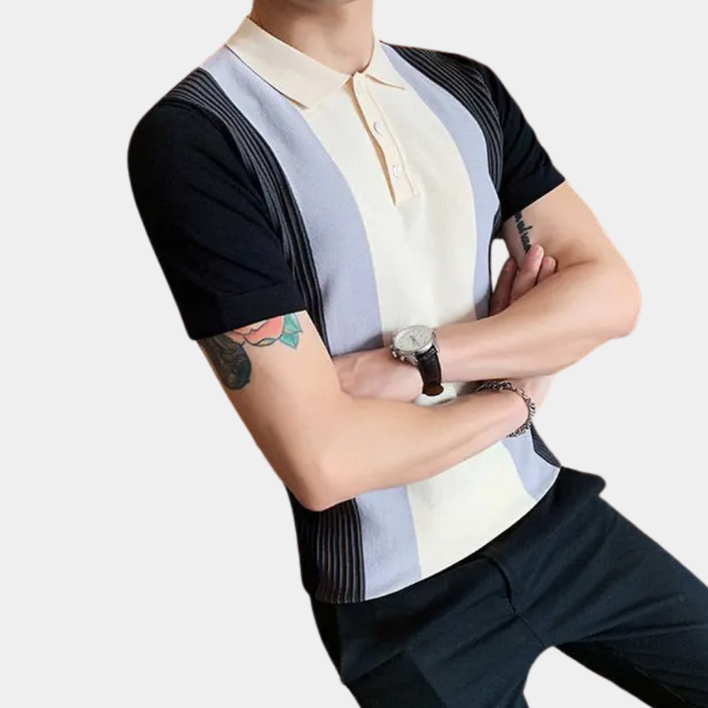 Luca – Gestreept Heren Polo Shirt voor een Casual Look