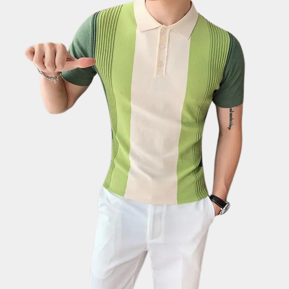 Luca – Gestreept Heren Polo Shirt voor een Casual Look