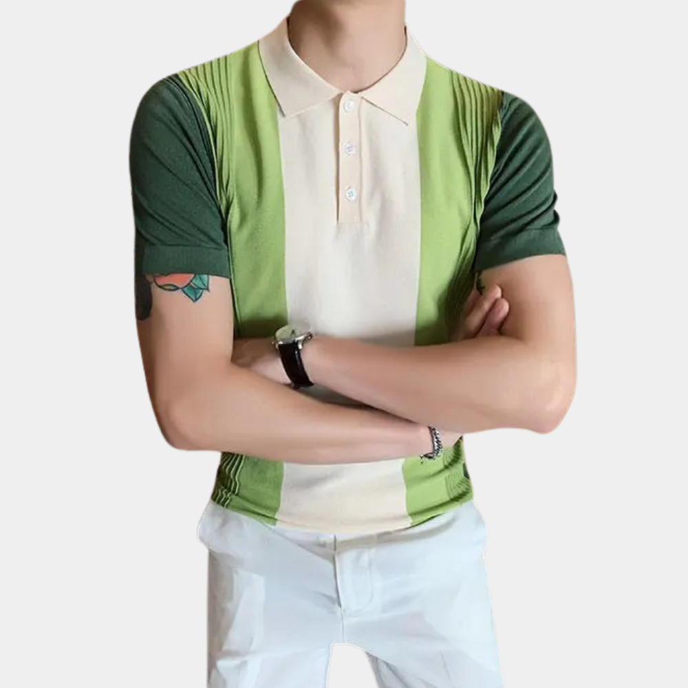 Luca – Gestreept Heren Polo Shirt voor een Casual Look