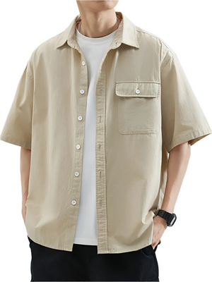 Fiorini – Korte Mouwen Heren Overhemd van Katoen