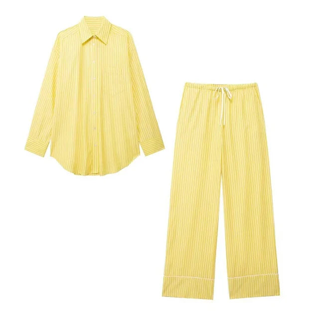 Isabella – Zachte Dames Loungewear Set in Geel