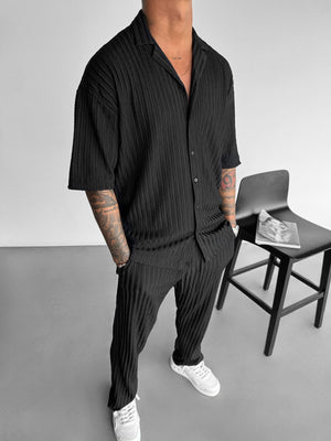 Luigi Oversize gestructureerd overhemd