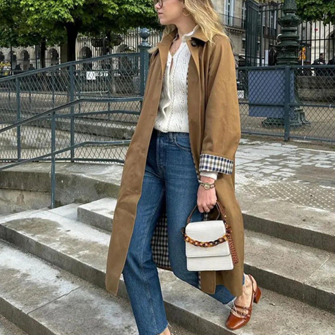 LucaRinaldi Ideale Suède Trenchcoat Voor Dames