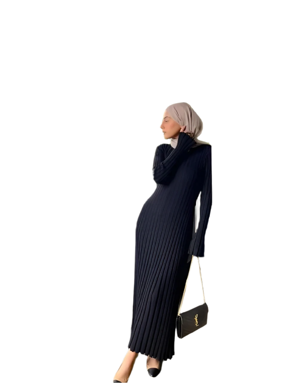 Isabella – Gebreide Multicolor Maxi Jurk voor Dames