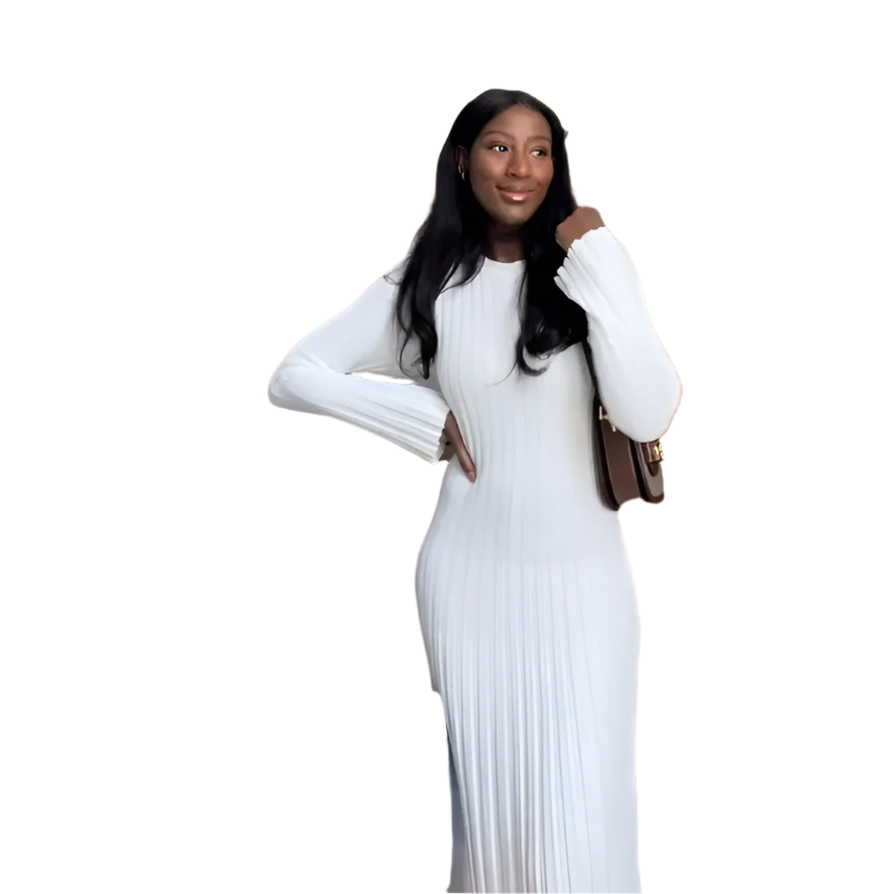 Isabella – Gebreide Multicolor Maxi Jurk voor Dames