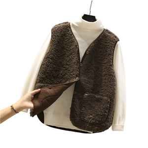 Sofia – Comfortabele Dames Teddy Bodywarmer