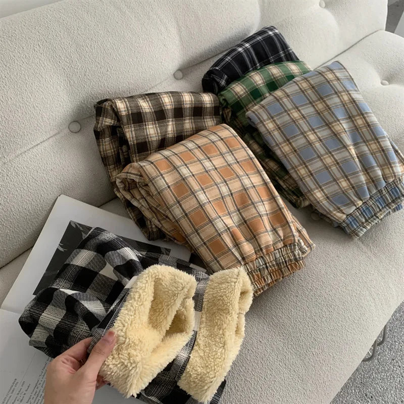 PrestigioPlaid™️ Plush Plaid Broek