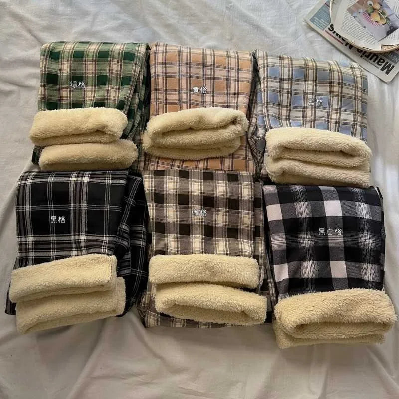PrestigioPlaid™️ Plush Plaid Broek