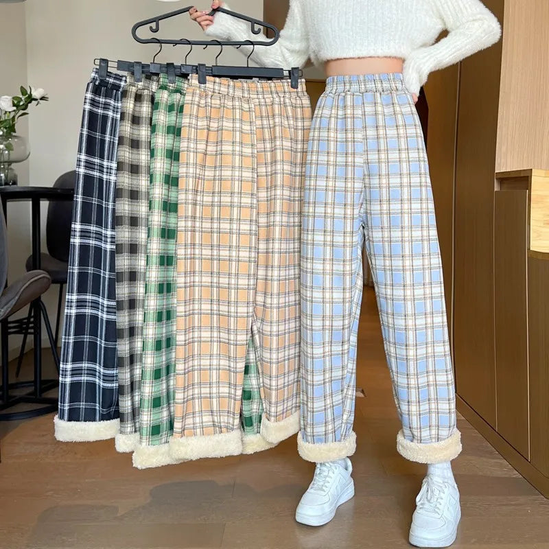 PrestigioPlaid™️ Plush Plaid Broek