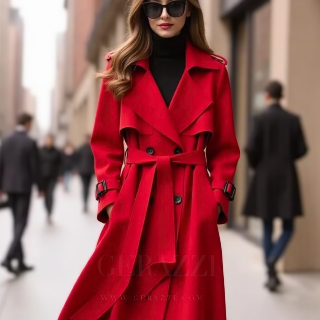 Isabella – Elegante Dames Trenchcoat met Ceintuur