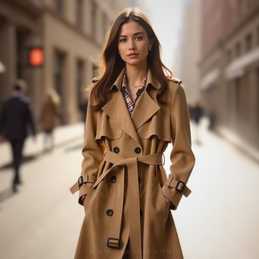 Isabella – Elegante Dames Trenchcoat met Ceintuur