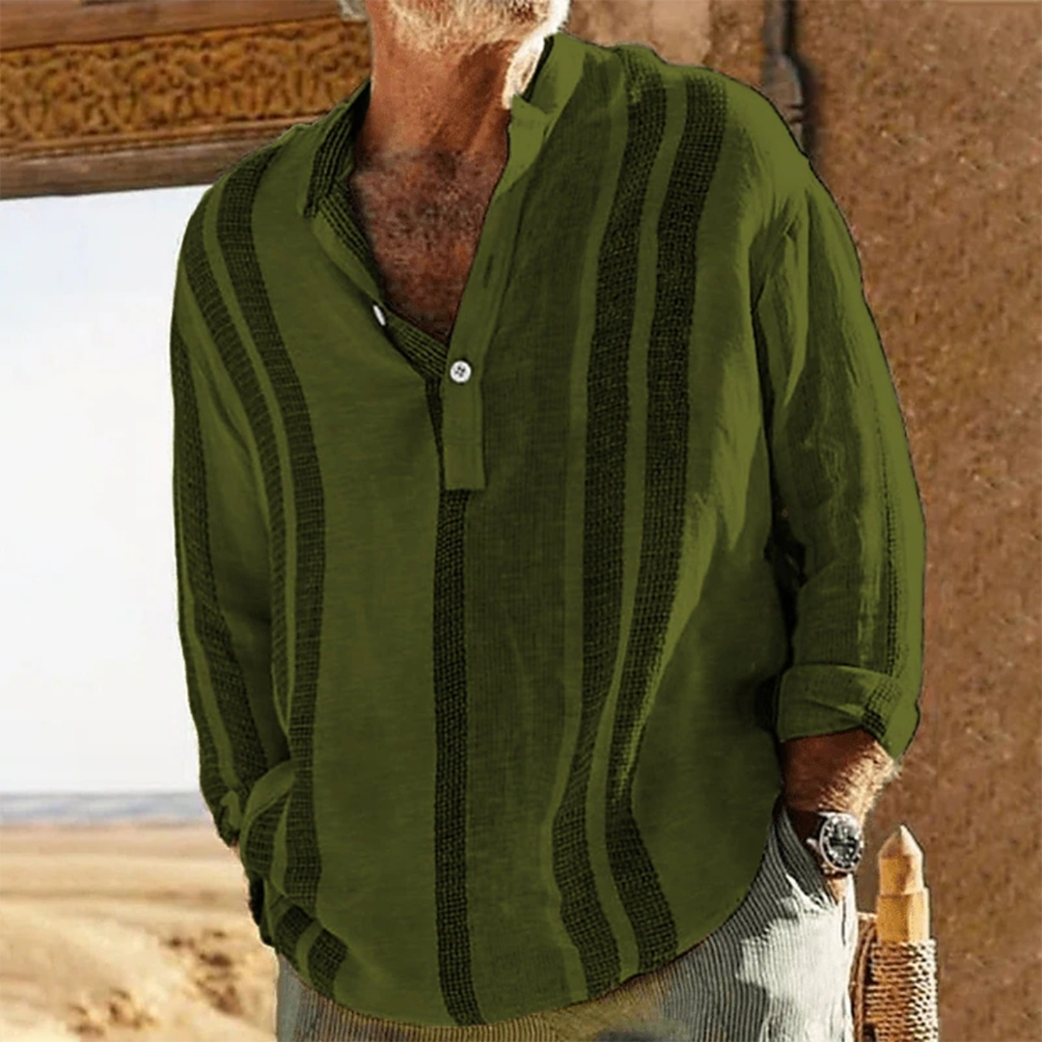 PietroAlvini Heren Overhemd Met Lange Mouwen Voor Heren