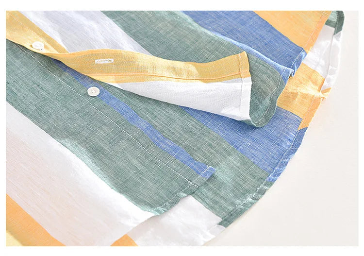 Lorenzo – Gestreept Heren Overhemd met Knoopsluiting