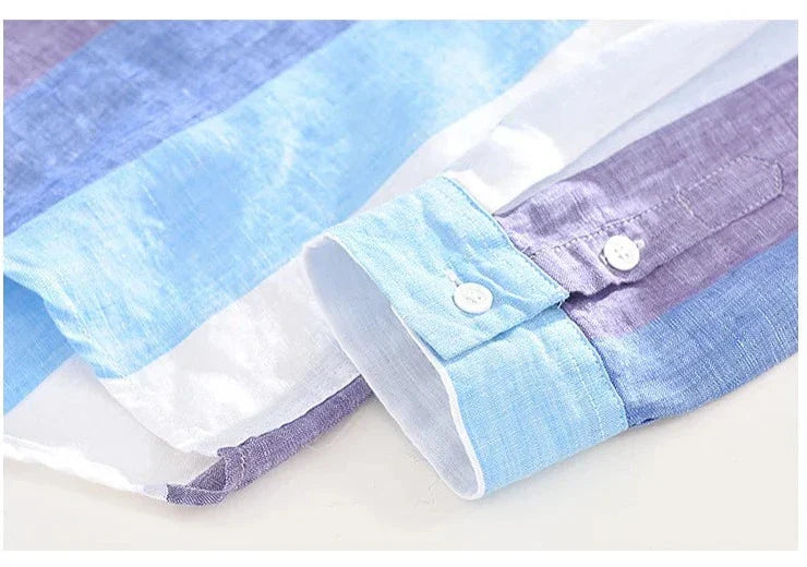 Lorenzo – Gestreept Heren Overhemd met Knoopsluiting