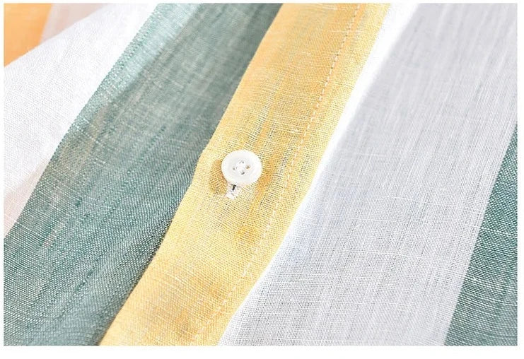 Lorenzo – Gestreept Heren Overhemd met Knoopsluiting