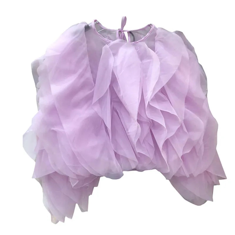 TatianaConti Chic Blouse Met Ruches Voor Vrouwen