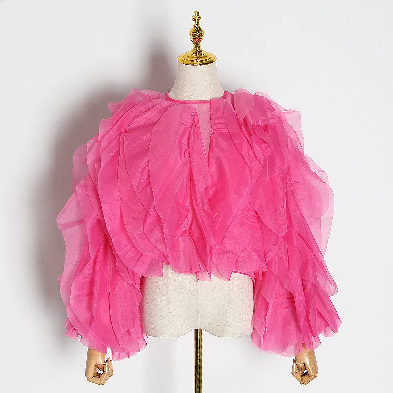 TatianaConti Chic Blouse Met Ruches Voor Vrouwen