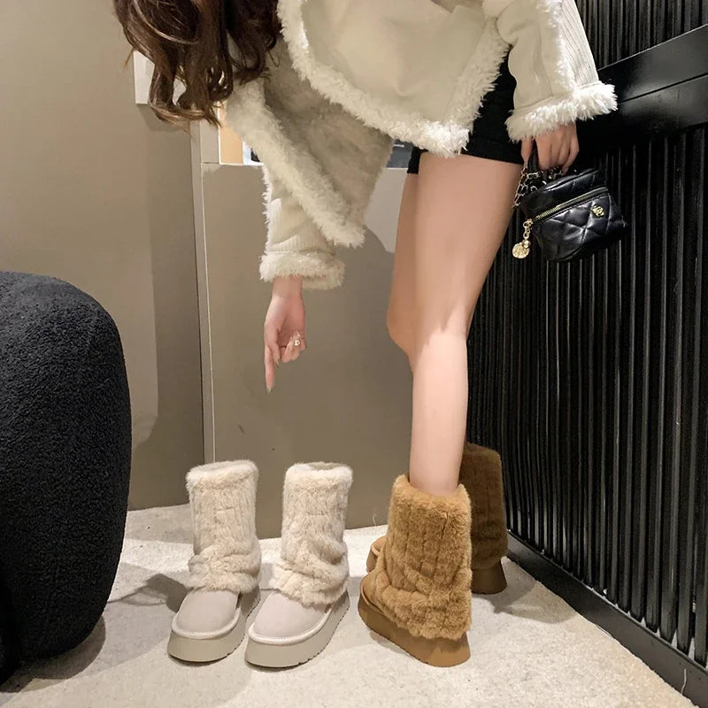 Cordiale - Klassieke Dames Corduroy Laarzen