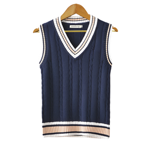 Lorenzo – Mouwloze Heren V-Hals Gebreide Trui