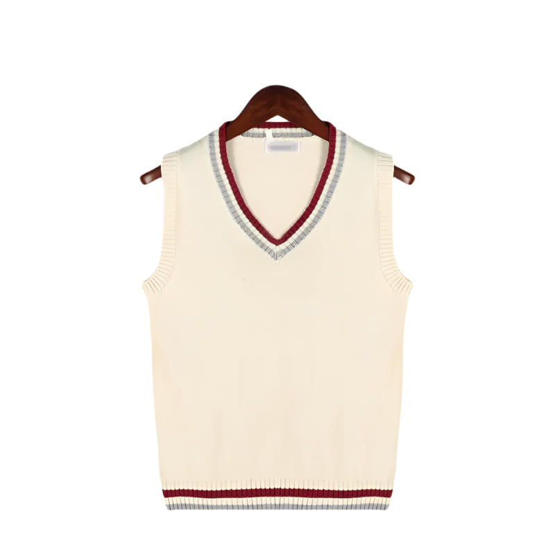 Lorenzo – Mouwloze Heren V-Hals Gebreide Trui