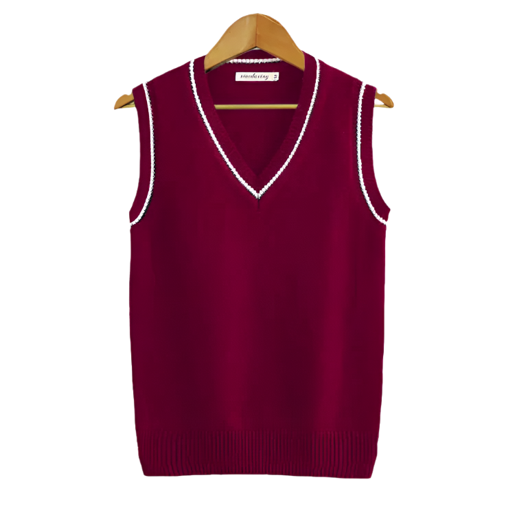 Lorenzo – Mouwloze Heren V-Hals Gebreide Trui