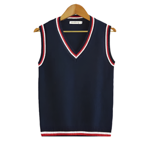 Lorenzo – Mouwloze Heren V-Hals Gebreide Trui