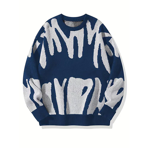 Luca – Oversized Heren Gebreide Trui met Warme Voering