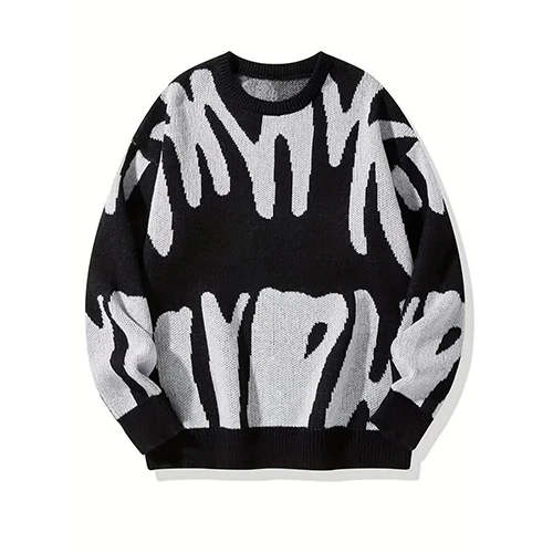 Luca – Oversized Heren Gebreide Trui met Warme Voering