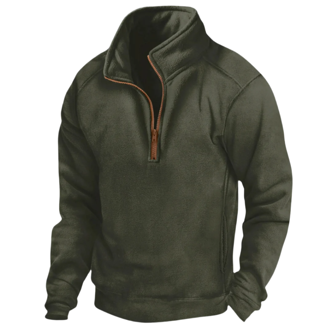 Leonardo – Heren Warme Fleece Half-Zip Trui