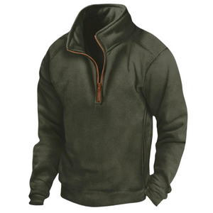 Leonardo – Heren Warme Fleece Half-Zip Trui