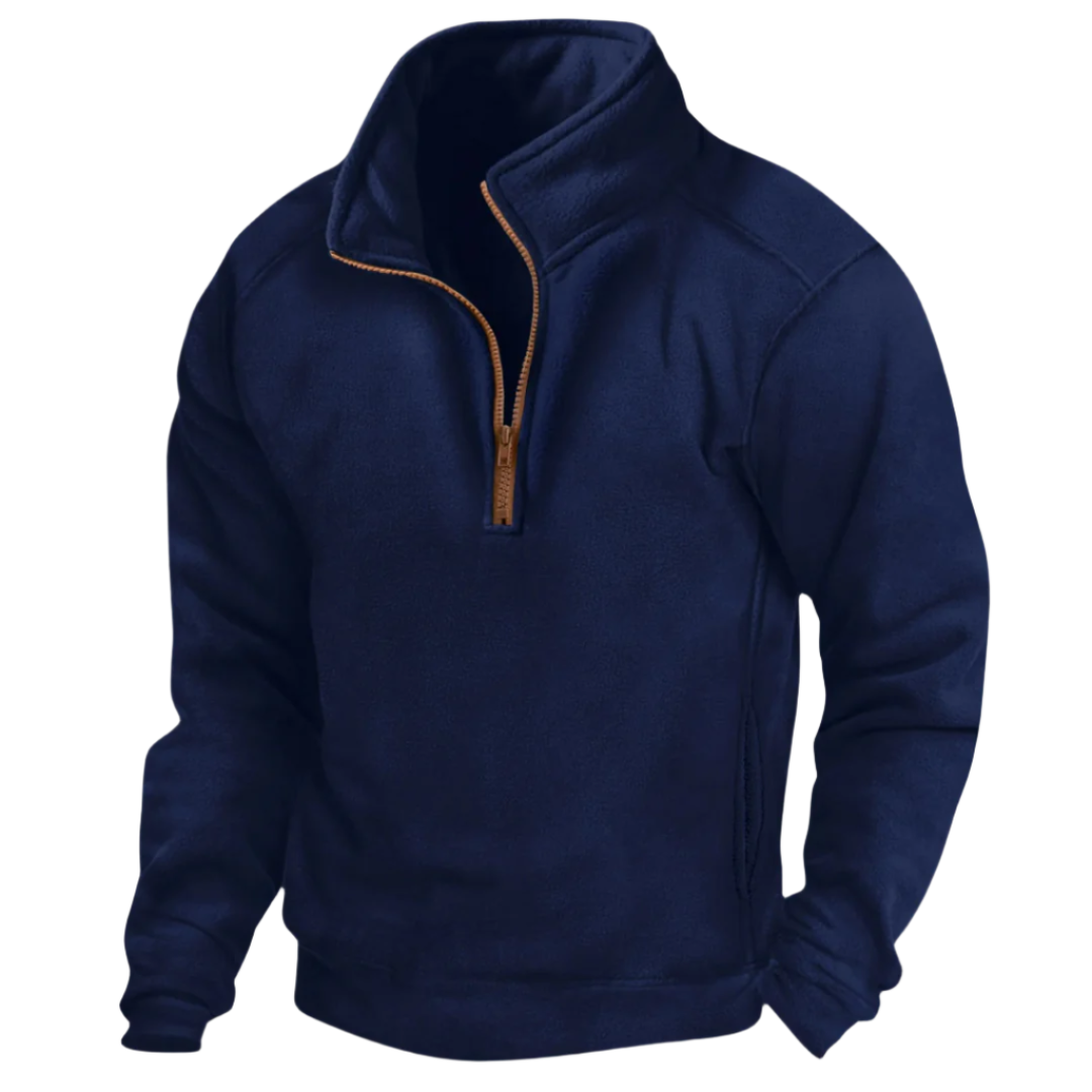 Leonardo – Heren Warme Fleece Half-Zip Trui