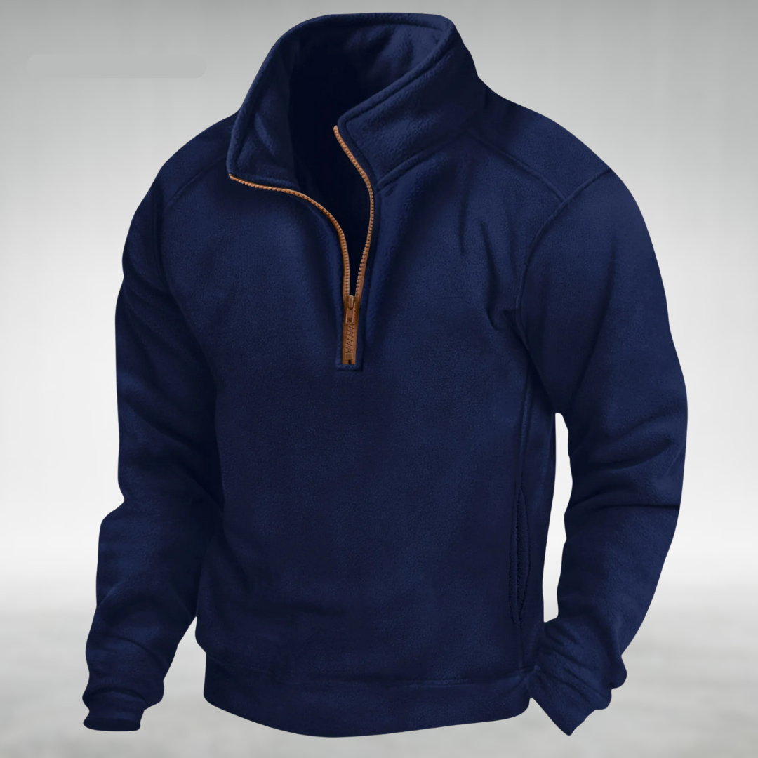 Leonardo – Heren Warme Fleece Half-Zip Trui