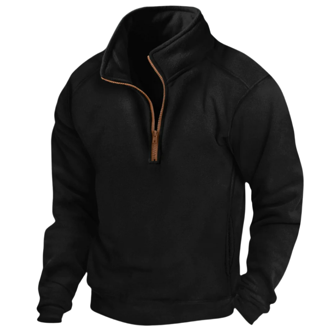 Leonardo – Heren Warme Fleece Half-Zip Trui